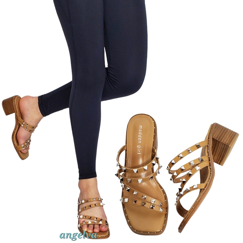 Madden Girl Tan Studded Sandals